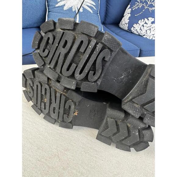 Circus by Sam Edelman Black Platform Chelsea Boots Womens Sz 8 Streetwear Biker - Picture 5 of 5